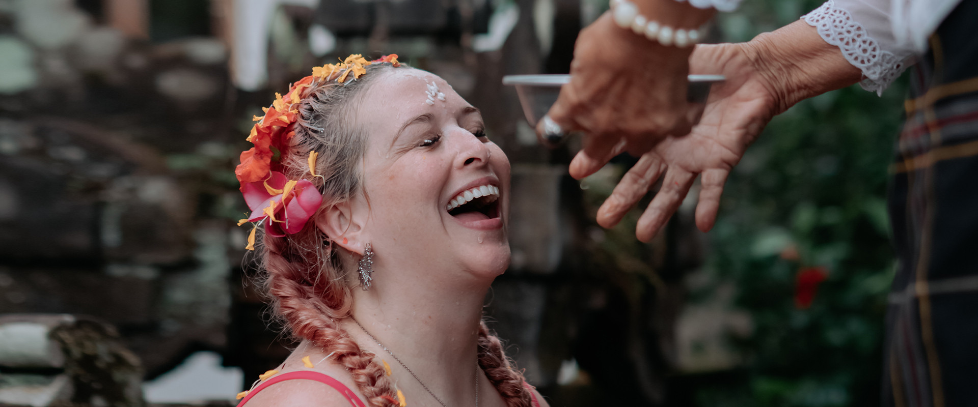 Balinese Blessing Ceremony with High Priest