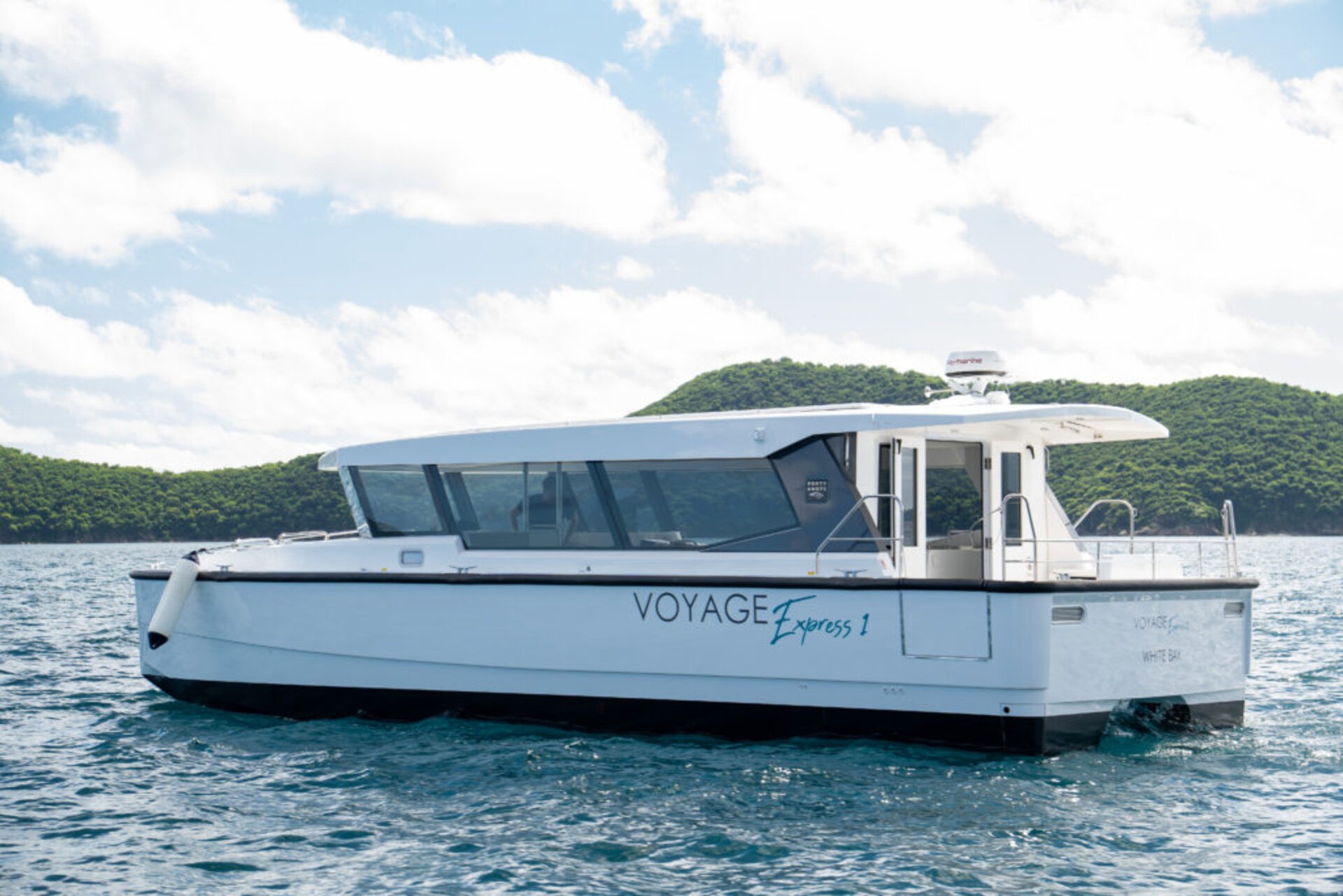 BVI Island Hopping Private Hydrofoil Powerboat Charter - Voyage Express 42ft
